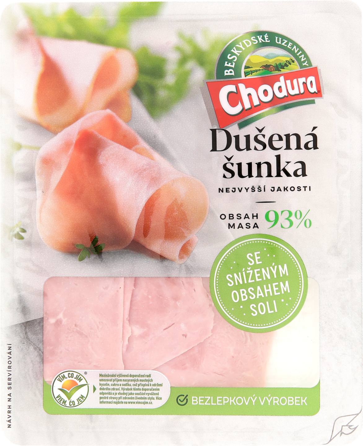 Dušená šunka se sníženým obsahem soli