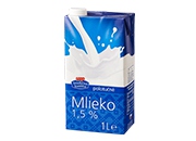 Mlieko trvanlivé polotučné 1,5% 1 l