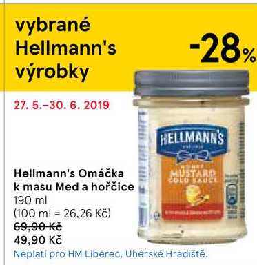 Hellmann's Omáčka k masu Med a hořčice, 190 ml