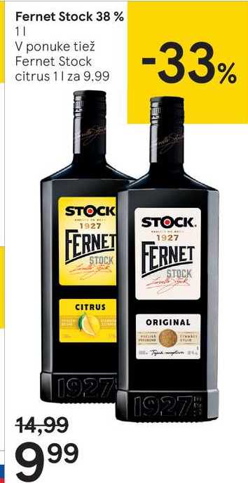 Fernet Stock 38 %, 1 l