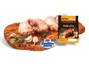 Kuracie horné stehná chladené 1 kg +  soľ 1 bal